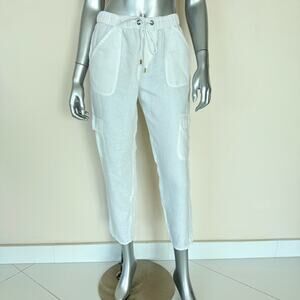 Elie Tahari linen jogger pants size S